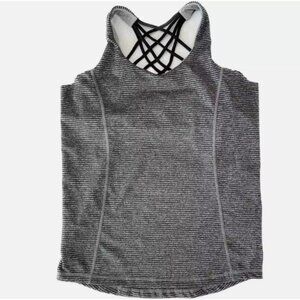 Lululemon Striped Tank Gray/ Black Size 4